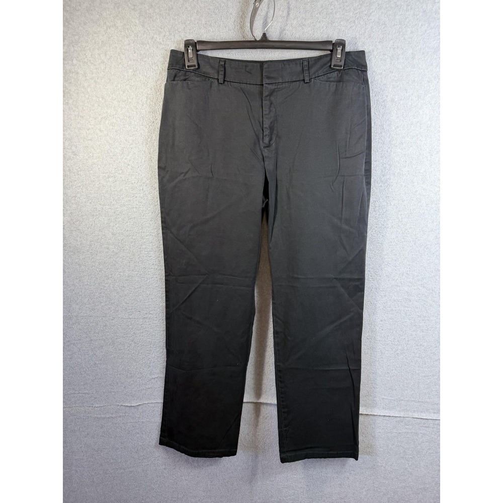 Dockers Metro‎ Pants Womens 14 Black Twill Chino Stretch Teflon Career Office